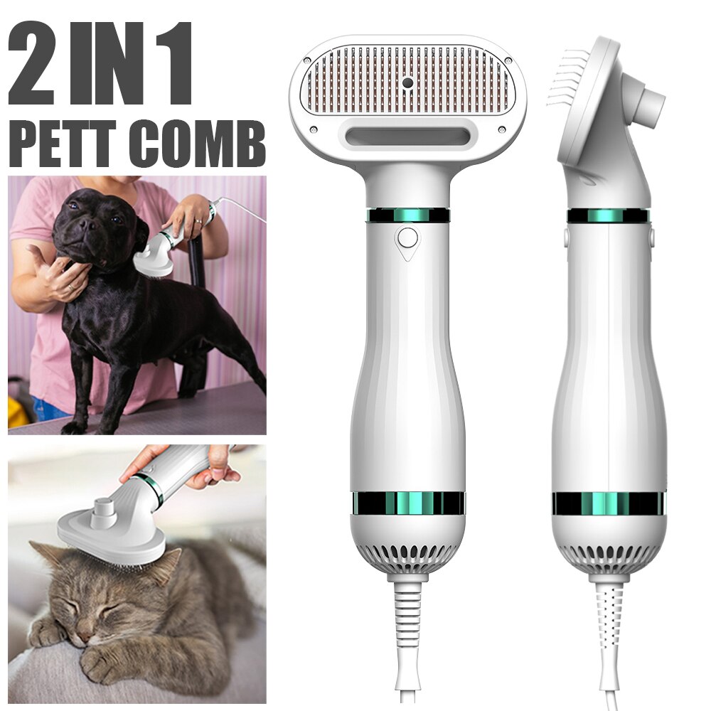 Brosse 4-en-1 pour chien et chat – Brosse, Séchoir, Lisseur & Masseur